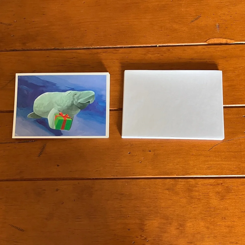 Partially Used Manatee Christmas Holiday Cards